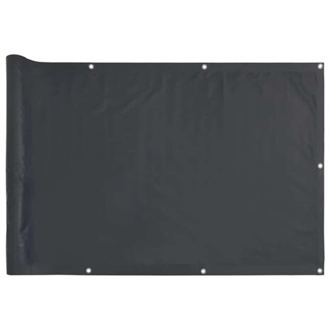 Balkonscherm 300x120 cm PVC antracietkleurig 2
