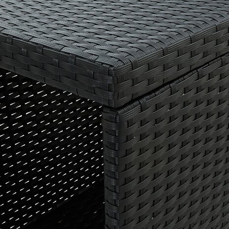 5-delige Tuinbarset met kussens poly rattan zwart 7