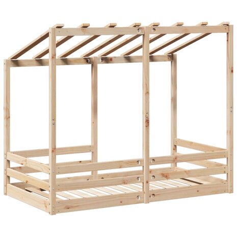 Kinderbed met bedhuis 80x160 cm massief grenenhout 6