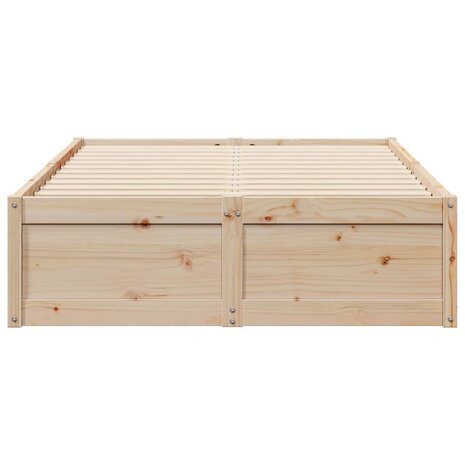 Bedframe zonder matras massief grenenhout 120x190 cm 4