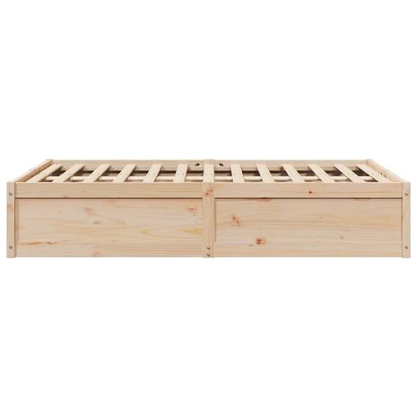 Bedframe zonder matras massief grenenhout 120x190 cm 5
