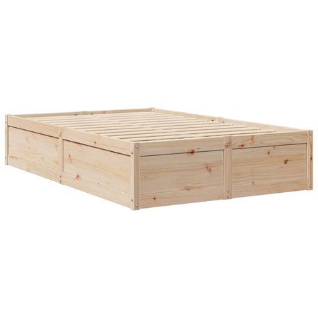 Bedframe zonder matras massief grenenhout 120x190 cm 6