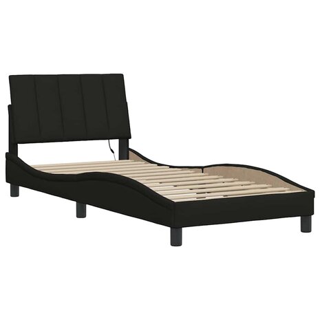 Bedframe zonder matras 80x200 cm stof zwart 3