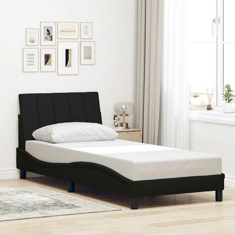 Bedframe zonder matras 80x200 cm stof zwart 4