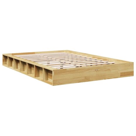 Bedframe zonder matras 120x200 cm massief hout eiken 8