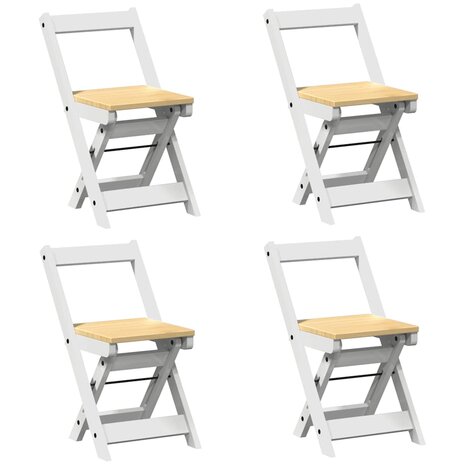 5-delige Eethoek Corona inklapbaar grenenhout wit 5
