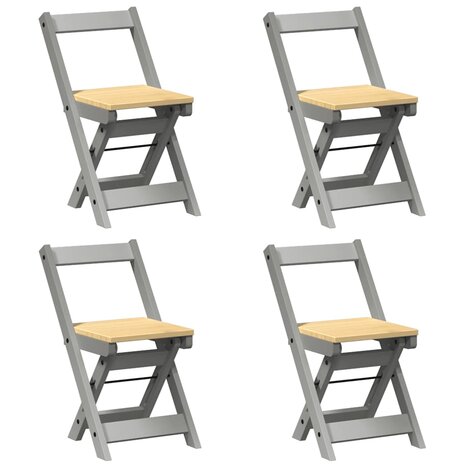 5-delige Eethoek Corona inklapbaar grenenhout grijs 5