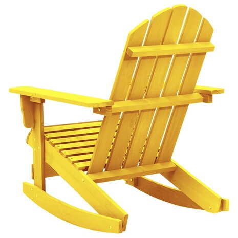 Schommelstoel Adirondack massief vurenhout geel 4