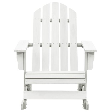 Tuinschommelstoel hout wit 2