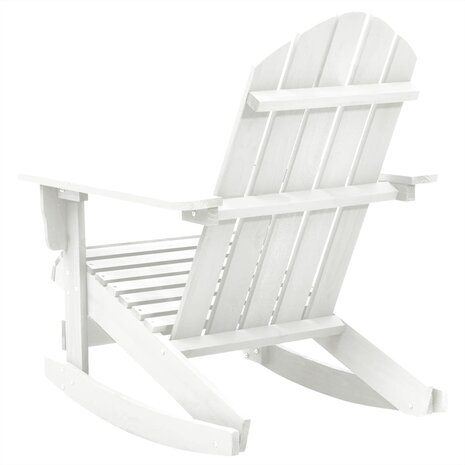 Tuinschommelstoel hout wit 4
