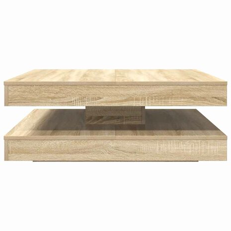 Salontafel 360 graden draaibaar 90x90x34,5 cm sonoma eikenkleur 4