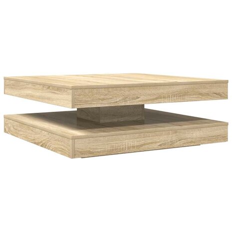 Salontafel 360 graden draaibaar 90x90x34,5 cm sonoma eikenkleur 6