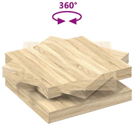 Salontafel 360 graden draaibaar 90x90x34,5 cm sonoma eikenkleur 7