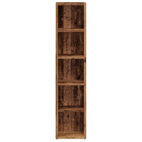 Cd-kasten 2 st 21x16x93,5 bewerkt hout oud houtkleurig 5