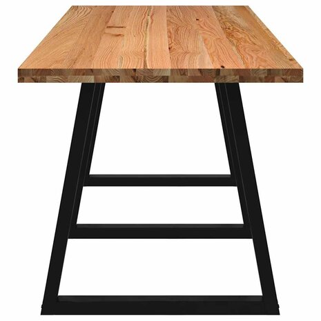 Eettafel rechthoekig 280x80x74 cm massief eikenhout lichtbruin 5