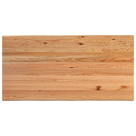 Eettafel met natuurlijke rand 200x100x74 cm massief eikenhout 6