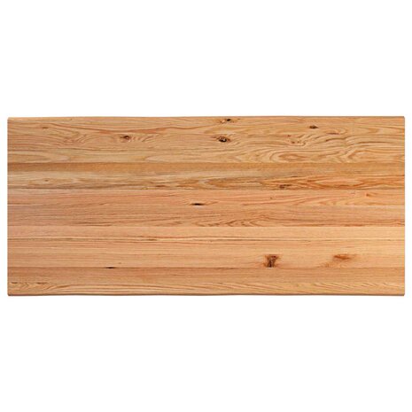 Eettafel met natuurlijke rand 220x100x74 cm massief eikenhout 8