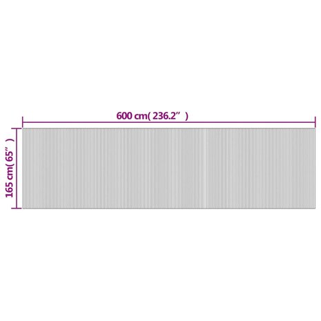 Kamerscherm 165x600 cm bamboe wit 9