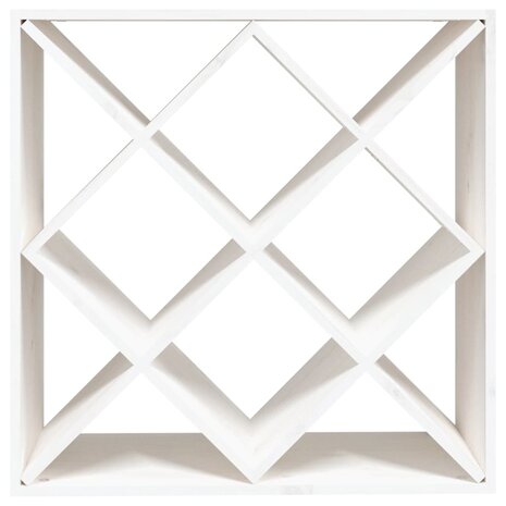 Wijnkast 62x25x62 cm massief grenenhout wit 5