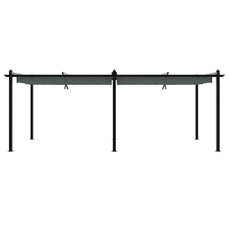 Prieel met uittrekbaar dak 3x6 m aluminium antracietkleurig 4