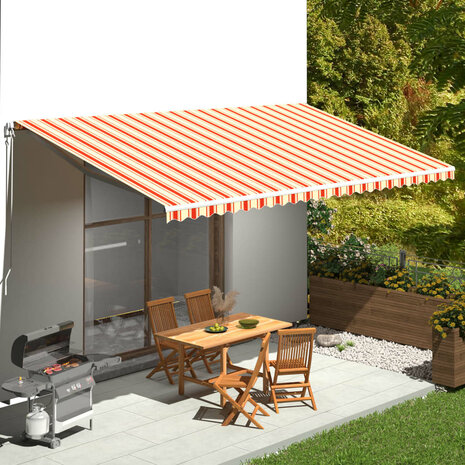 Vervangingsdoek voor luifel 6x3 m geel en oranje 1