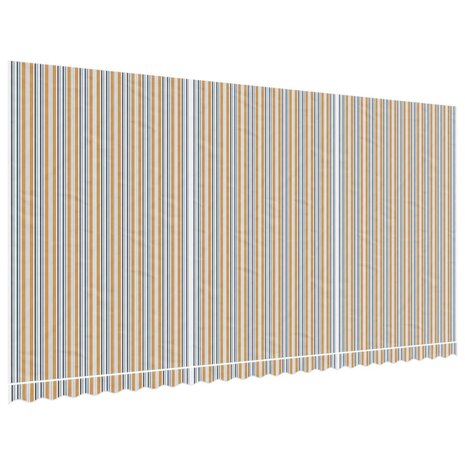 Vervangingsdoek voor luifel gestreept 6x3 m meerkleurig 2