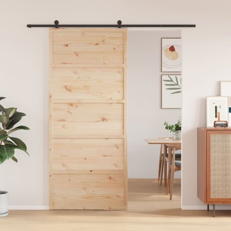 Schuifdeur 90x208 cm massief grenenhout 1