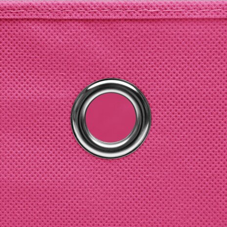 Opbergboxen 4 st 28x28x28 cm nonwoven stof roze 5