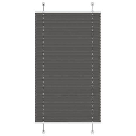 Plissé rolgordijn 75x150 cm stofbreedte 74,4 cm polyester zwart 1