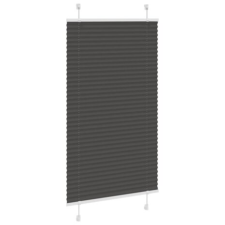 Plissé rolgordijn 75x150 cm stofbreedte 74,4 cm polyester zwart 3