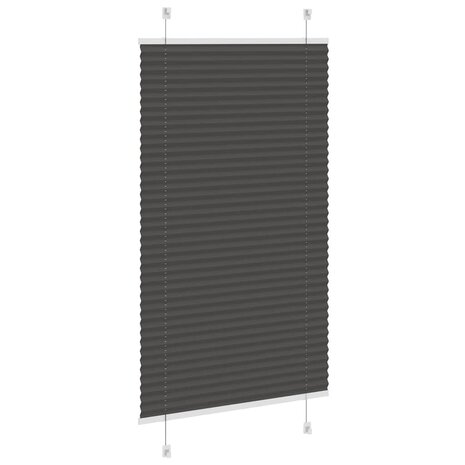 Plissé rolgordijn 75x150 cm stofbreedte 74,4 cm polyester zwart 4