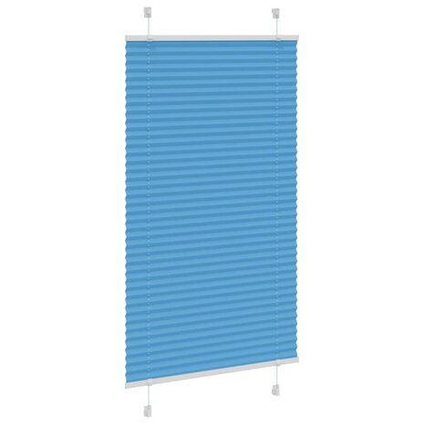 Plissé rolgordijn 75x150 cm stofbreedte 74,4 cm polyester blauw 3