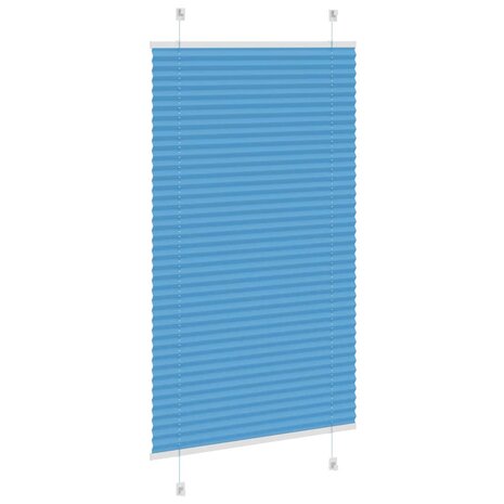 Plissé rolgordijn 75x150 cm stofbreedte 74,4 cm polyester blauw 4