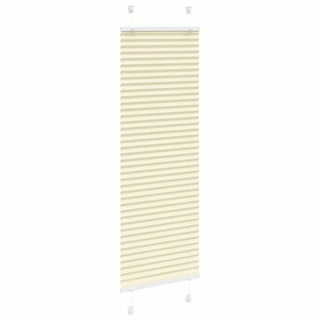 Pliss&eacute; rolgordijn 40x100 cm stofbreedte 39,4 cm polyester cr&egrave;me 3