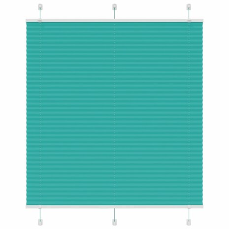 Pliss&eacute; rolgordijn 115x100cm stofbreedte 114,4cm petrol groen 1