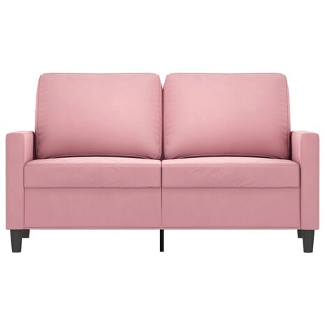 Tweezitsbank 120 cm fluweel roze 3