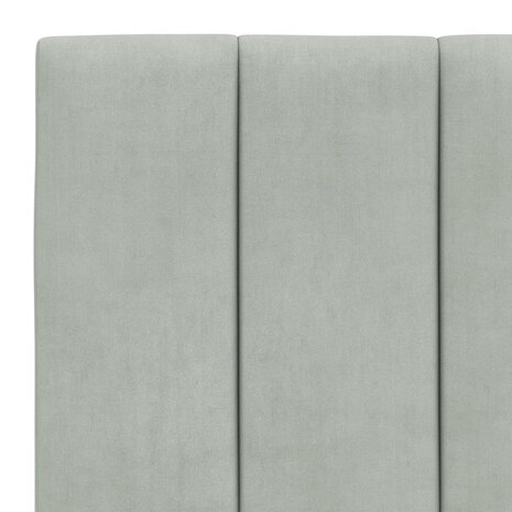 Bed met matras fluweel lichtgrijs 80x200 cm 6