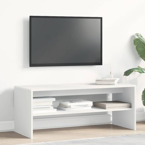 Tv-meubel 100x40x40 cm bewerkt hout wit 3