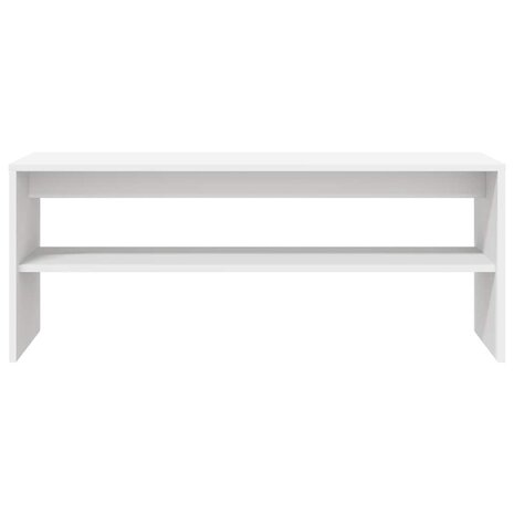 Tv-meubel 100x40x40 cm bewerkt hout wit 5