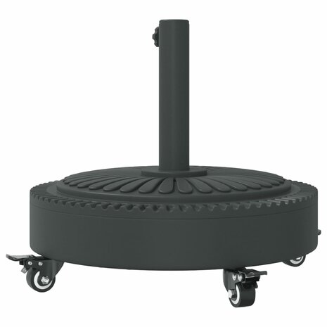 Parasolvoet met wielen voor stok van Ø38 / 48 mm 27 kg rond 6