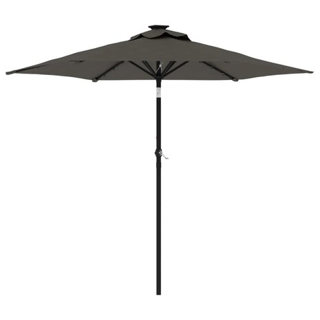 Parasol met stalen paal 225x225x212 cm antracietkleurig 2