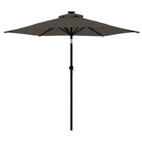 Parasol met stalen paal 225x225x212 cm antracietkleurig 4
