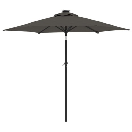 Parasol met stalen paal 225x225x212 cm antracietkleurig 5