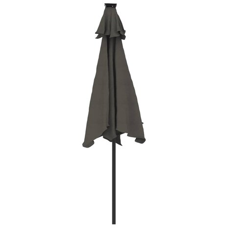 Parasol met stalen paal 225x225x212 cm antracietkleurig 6