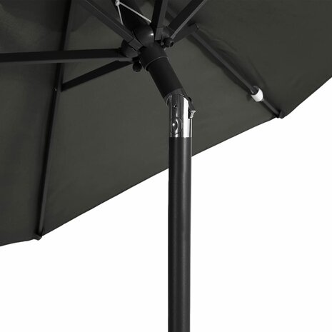 Parasol met stalen paal 225x225x212 cm antracietkleurig 7