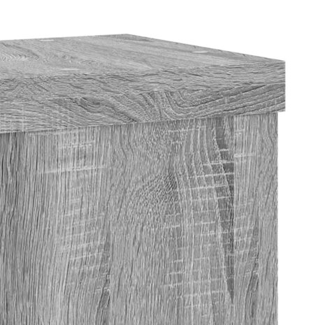 Plantenstandaards 2 st 10x10x18 cm bewerkt hout grijs sonoma 8