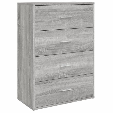 Dressoir 60x31x84 cm bewerkt hout grijs sonoma eikenkleurig 2