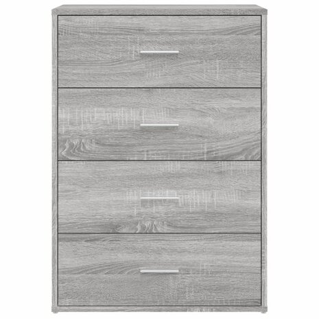 Dressoir 60x31x84 cm bewerkt hout grijs sonoma eikenkleurig 5