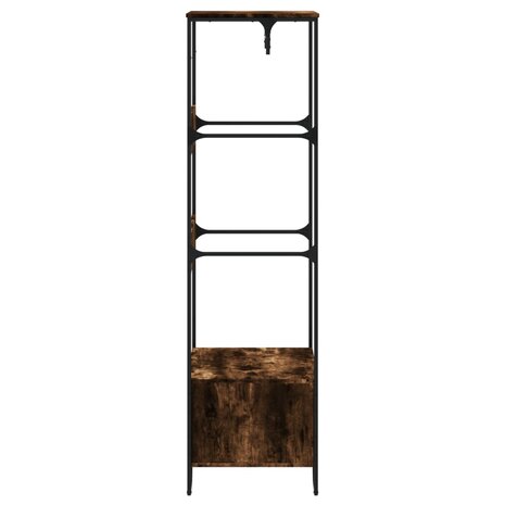 Kledingkast 90x50x180 cm bewerkt hout gerookt eikenkleurig 5