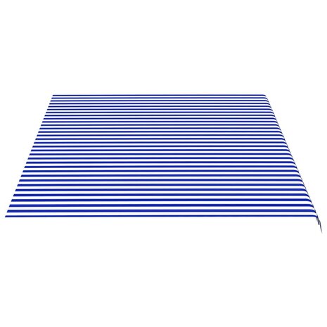 Vervangingsdoek voor luifel 5x3,5 m blauw en wit 4